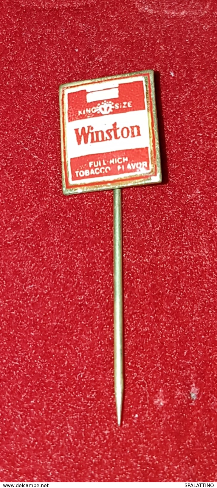 WINSTON, ORIGINAL VINTAGE CIGARETTE PIN BADGE - Other & Unclassified