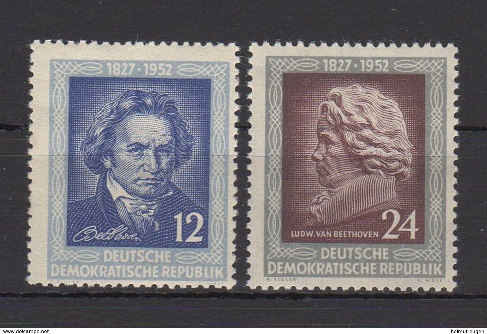 DDR / 125. Todestag Von Ludwig Von Beethoven / MiNr. 300, 301 - Ungebraucht