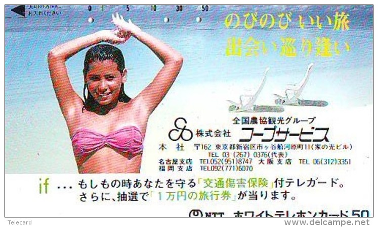 Télécarte Japon EROTIQUE (5910)  EROTIC * Japan * ACTRESS * TK * BIKINI  GIRL * BATHCLOTHES * FEMME * SEXY LADY - Mode