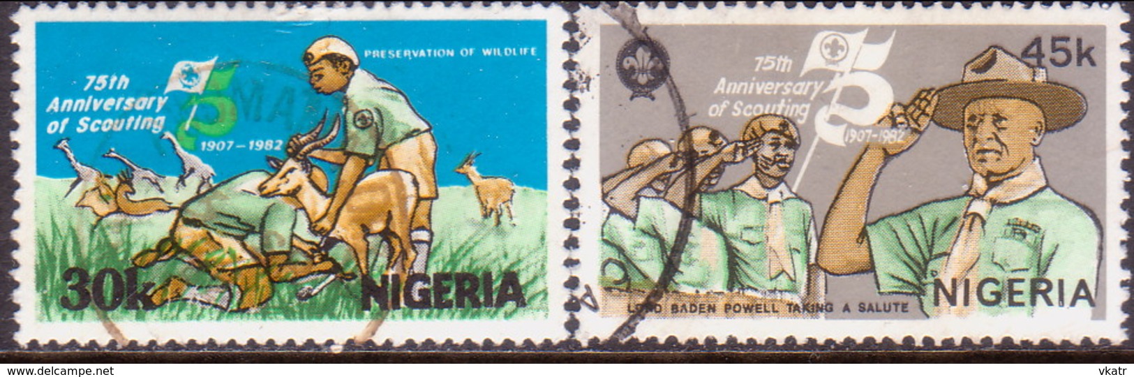 NIGERIA 1982 SG #429-30 Compl.set Used Boy Scout Movement - Nigeria (1961-...)