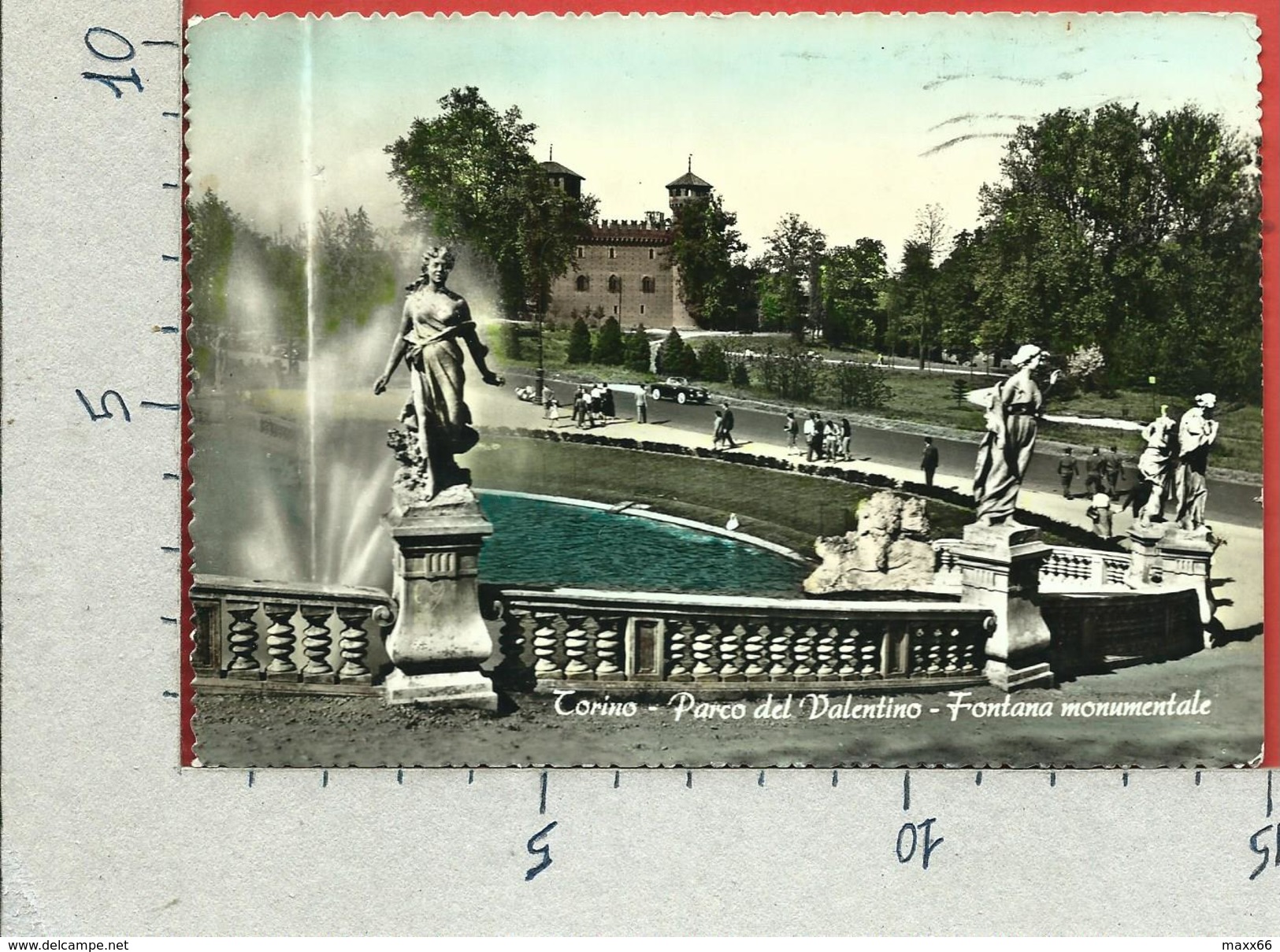 CARTOLINA VG ITALIA - TORINO - Parco Del Valentino - Fontana Monumentale - 10 X 15 - ANN. 1956 - Parcs & Jardins