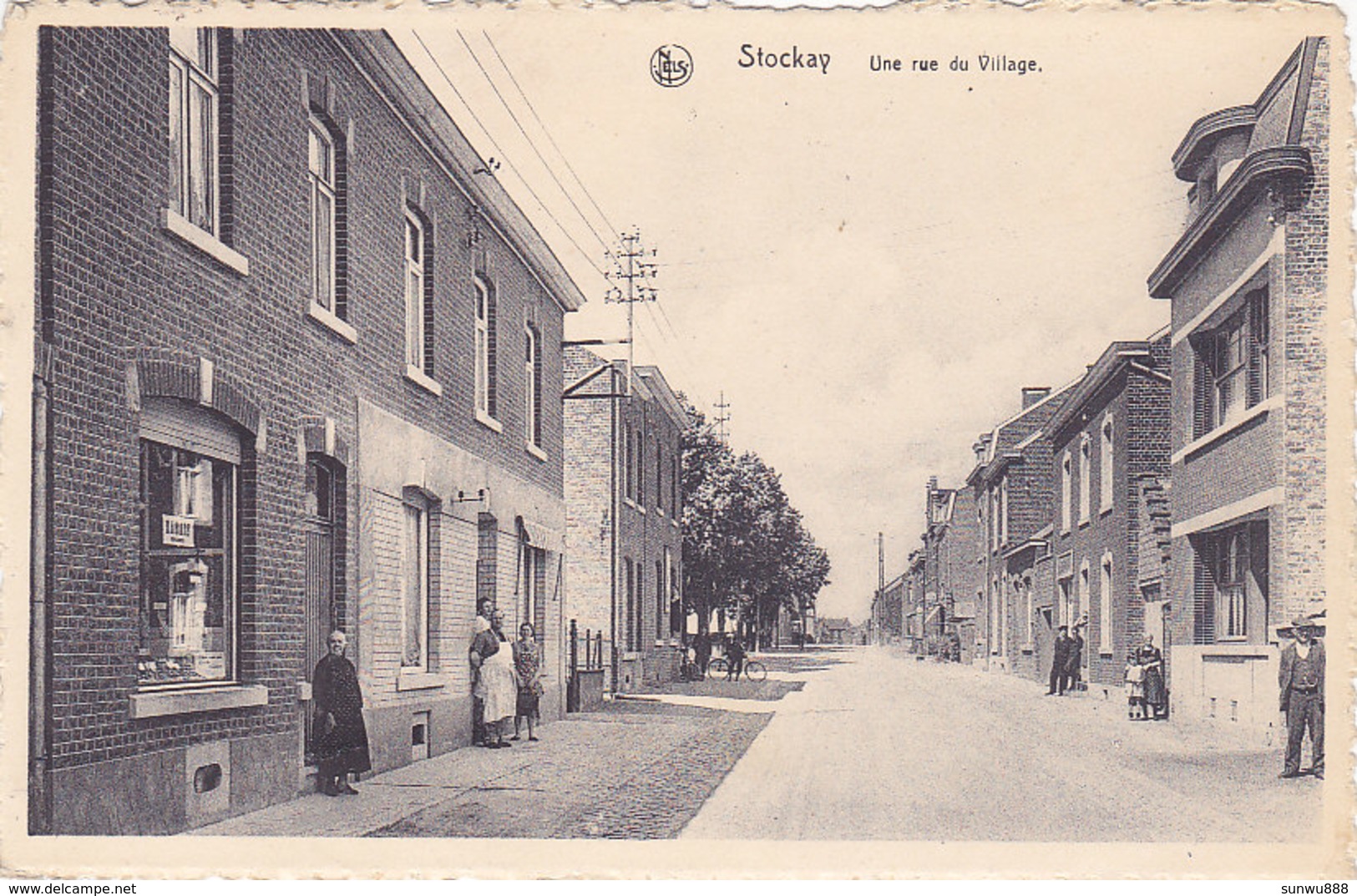 Stockay - Une Rue Du Village (animée, Pompe à Essence, 1959) - Saint-Georges-sur-Meuse