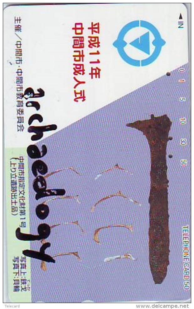 Télécarte Japon * Archaéologie Préhistoire (2)  Japan Phonecard Archaeology - Paysages