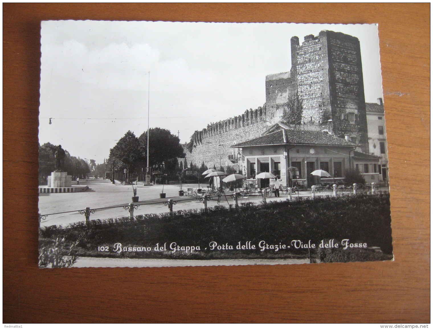 CARTOLINA   BASSANO DEL GRAPPA PORTA DELLE GRAZIE VIALE DELLE FOSSE ANIMATA -   B 1775 - Vicenza