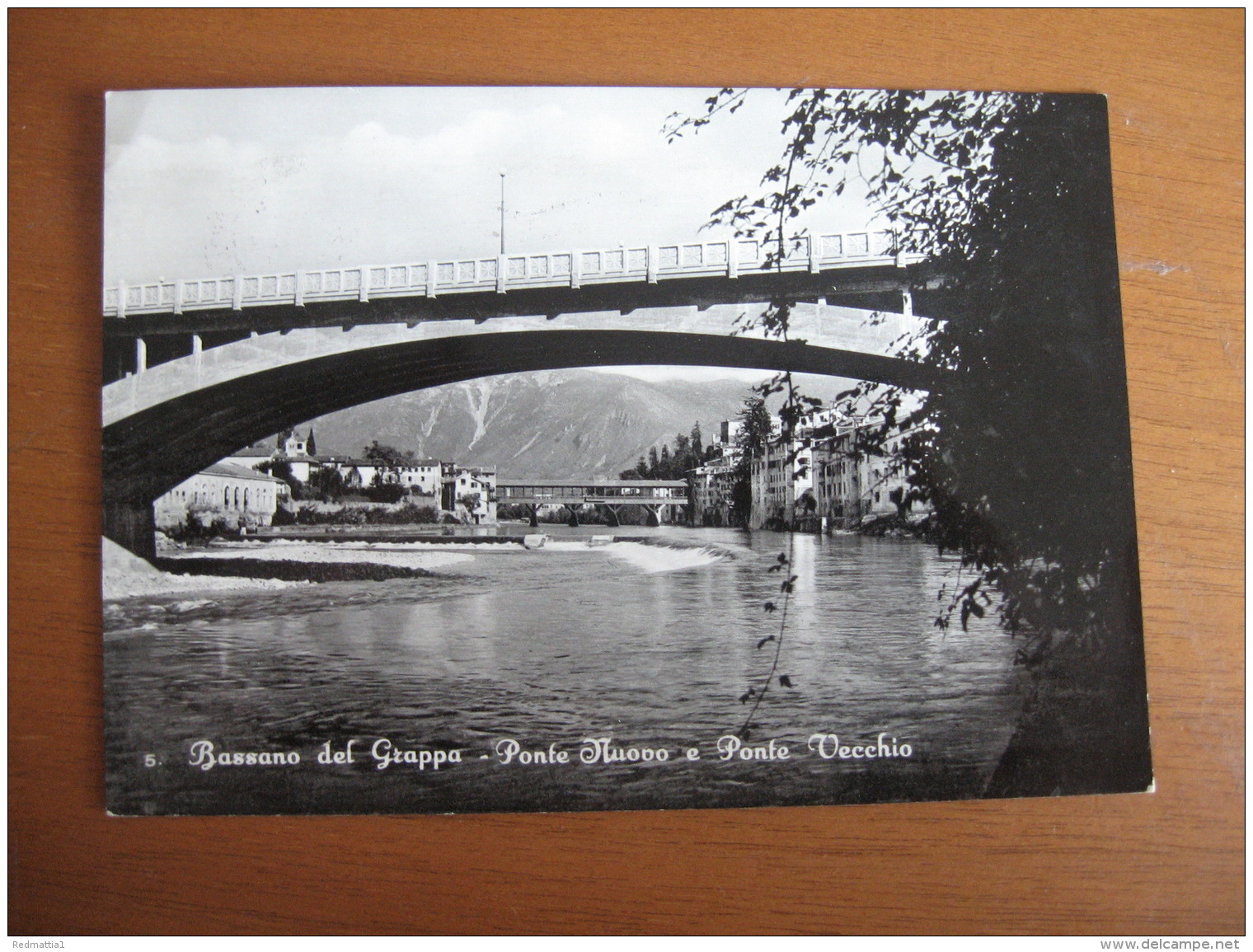 CARTOLINA   BASSANO DEL GRAPPA  PONTE NUOVO E PONTE VECCHIO-   B 1777 - Vicenza