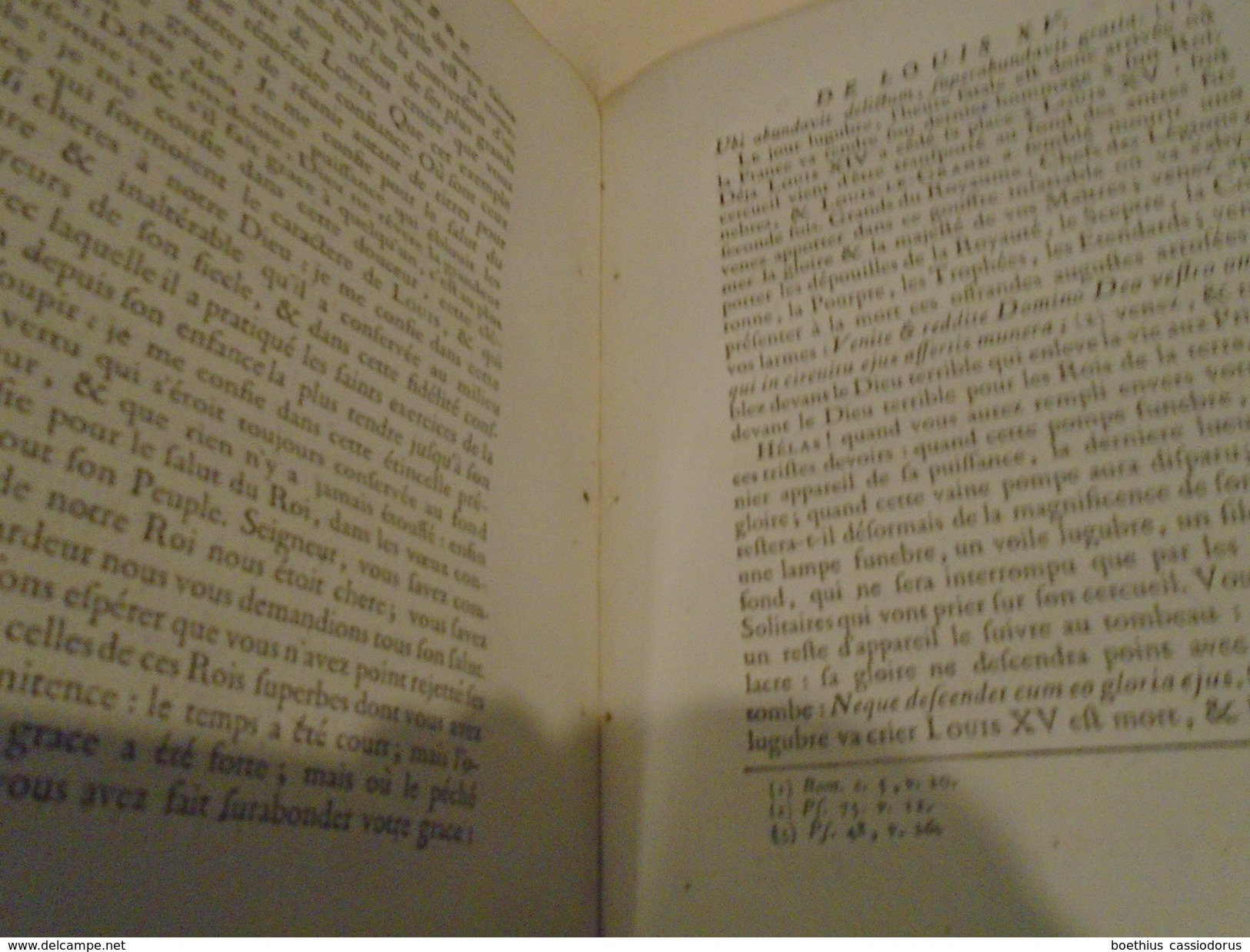 IN-4 avec 2 gravures : ORAISON FUNEBRE DE LOUIS XV 1774 (voir détail)