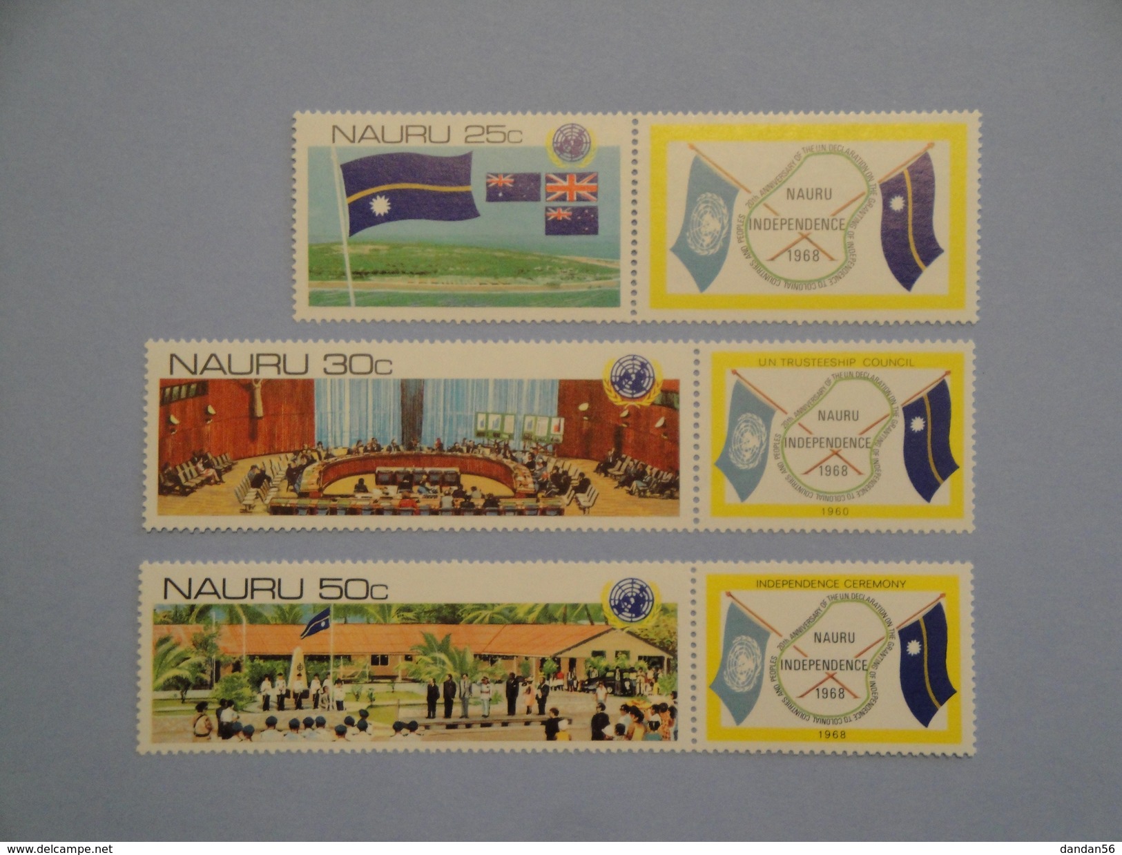 1980 Nauru   Yvert 218/20 **   ONU Scott Xx  Michel  18/20  SG  Xxx - Nauru