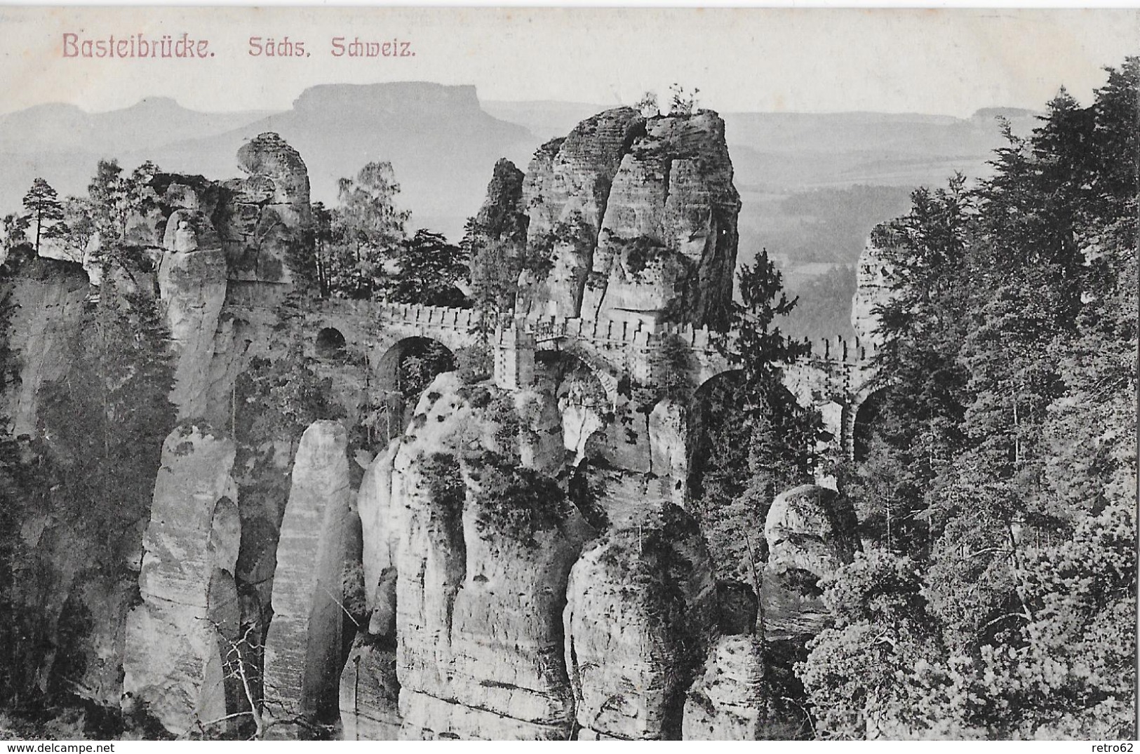 LOHMEN/STADT WEHLEN &rarr;  Basteibrücke In Der Sächs.Schweiz, Ca.1920 - Wehlen