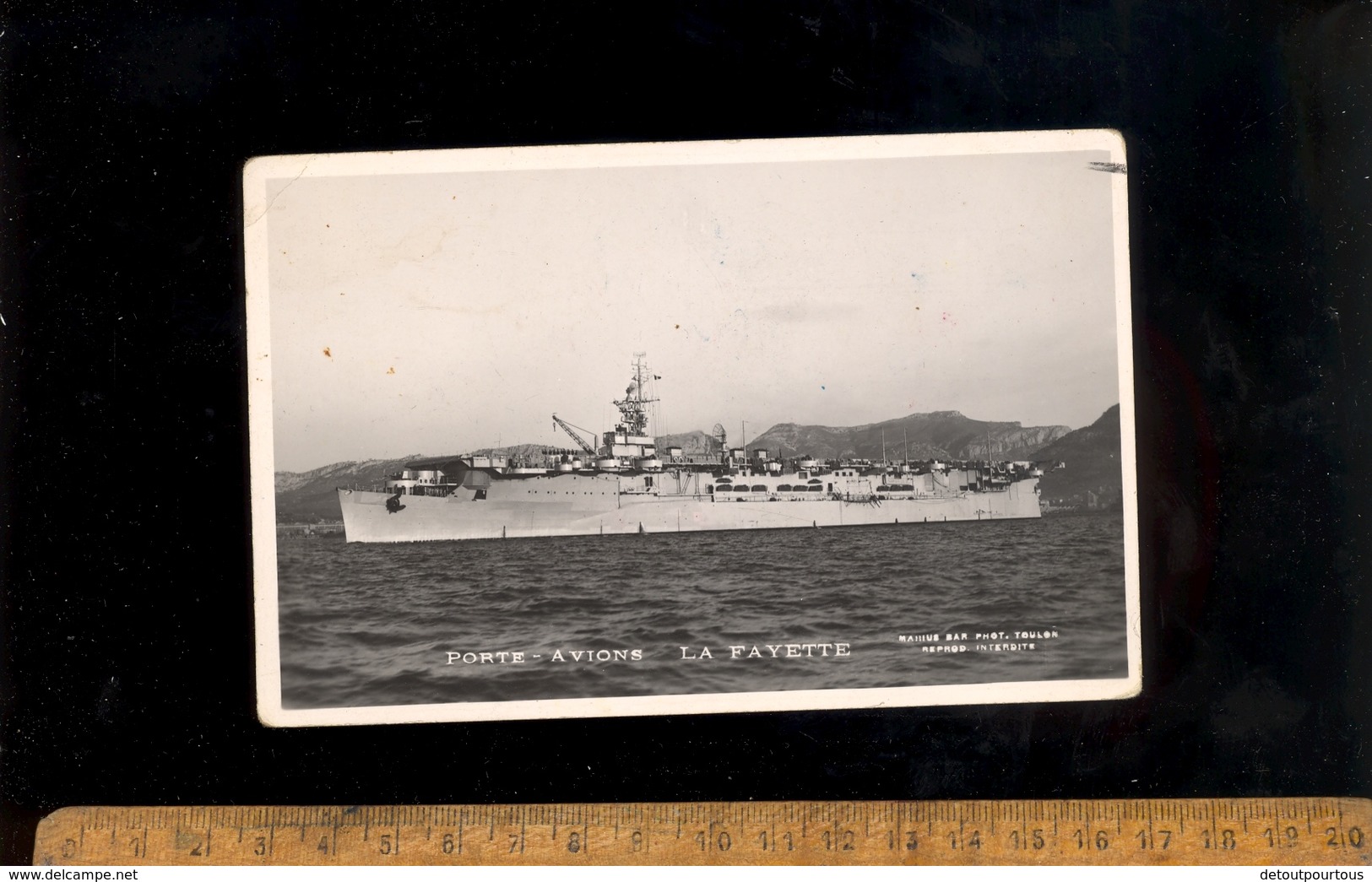 BATEAUX De Guerre Navire Militaire : Porte Avions LA FAYETTE ( LANGLEY War Ship ) Marine Nationale Avion Aviation - Warships