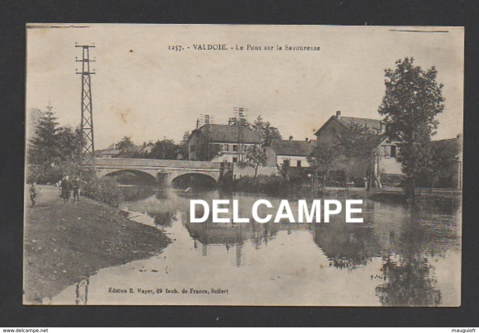 DF / 90 TERRITOIRE DE BELFORT / VALDOIE / LE PONT SUR LA SAVOUREUSE / CIRCULÉE EN 1917 - Valdoie