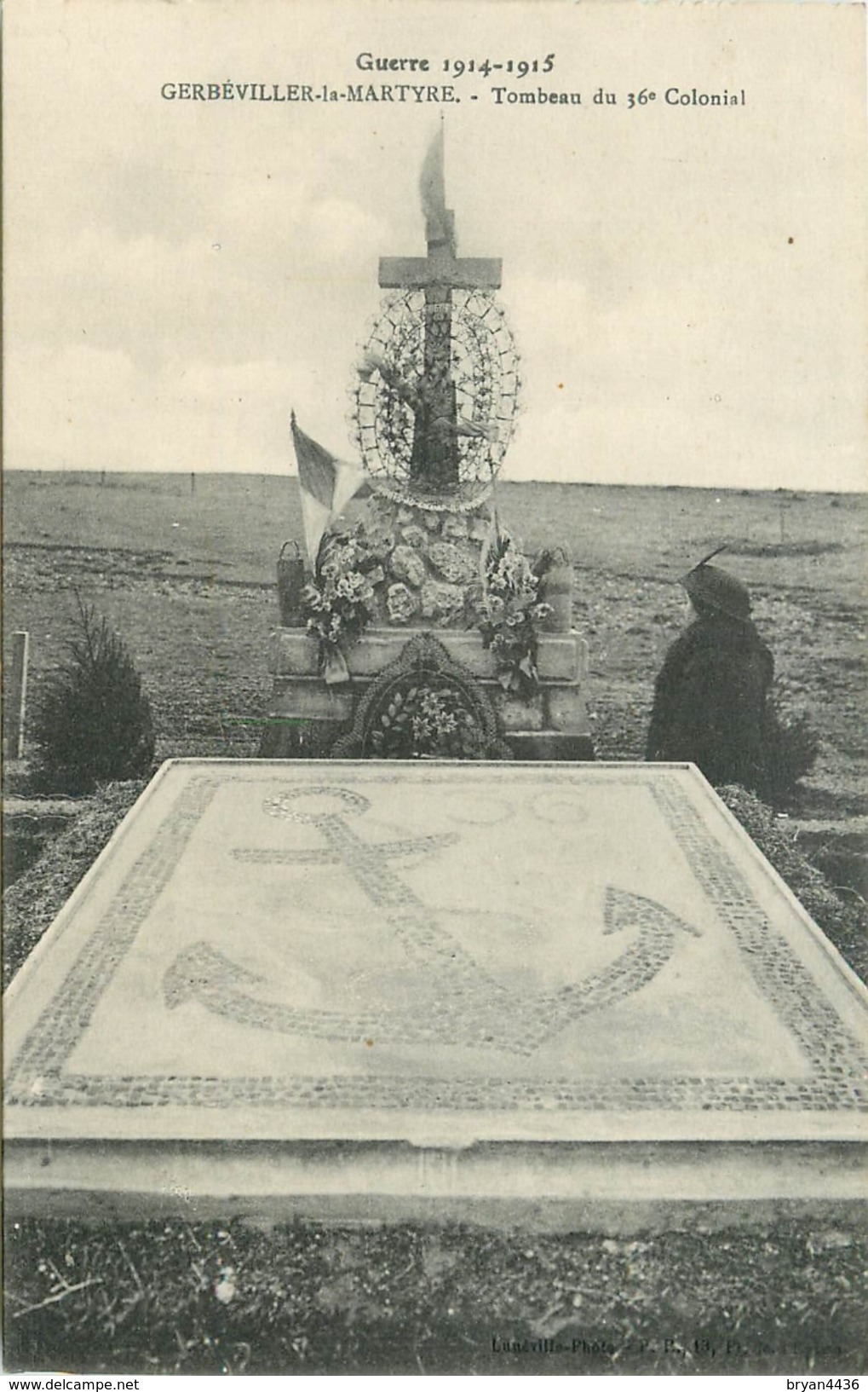 1915 - TOMBEAU DU 36° COLONIAL à GERBEVILLER LA MARTYRE (54 - MEURTHE ET MOSELLE) - CPA EN TRES BON ETAT. - Guerre 1914-18