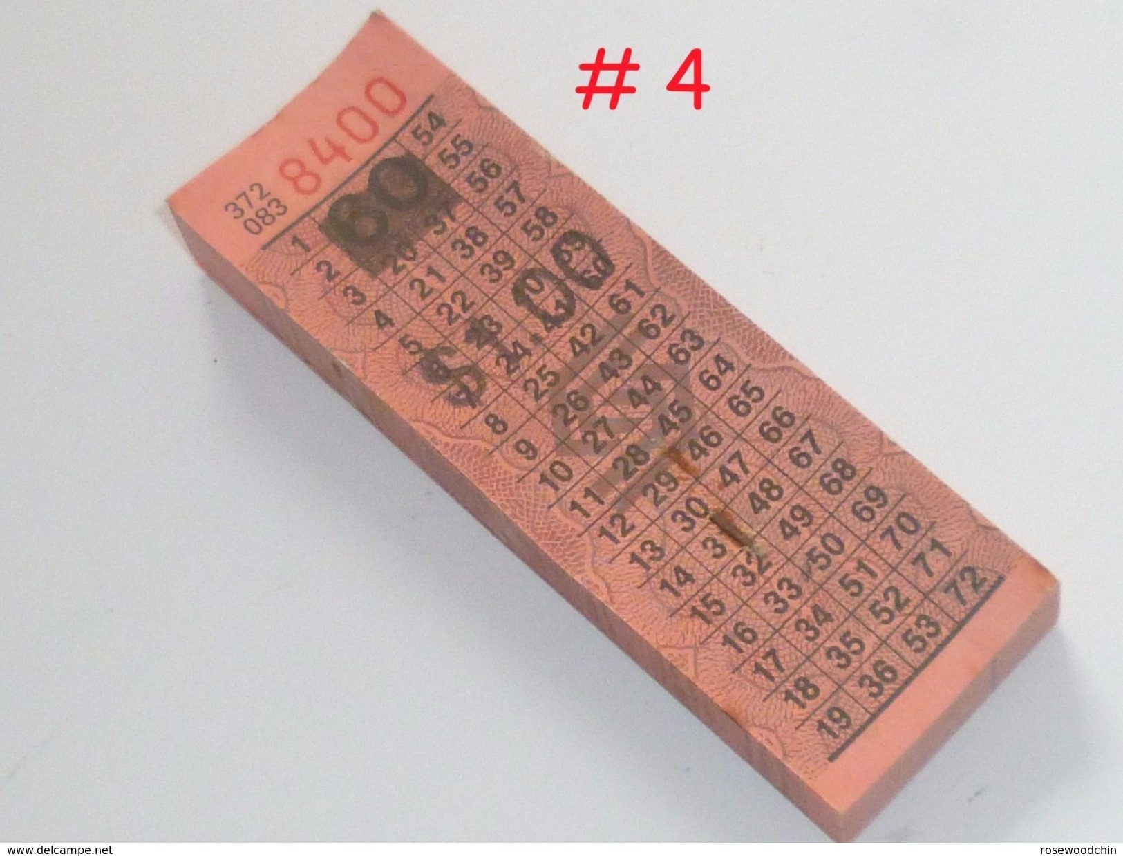 1970s' 100 Pcs Bundle Of Sequential Singapore Bus Services SBS Old Bus Ticket $ 1  (#4) - Mundo