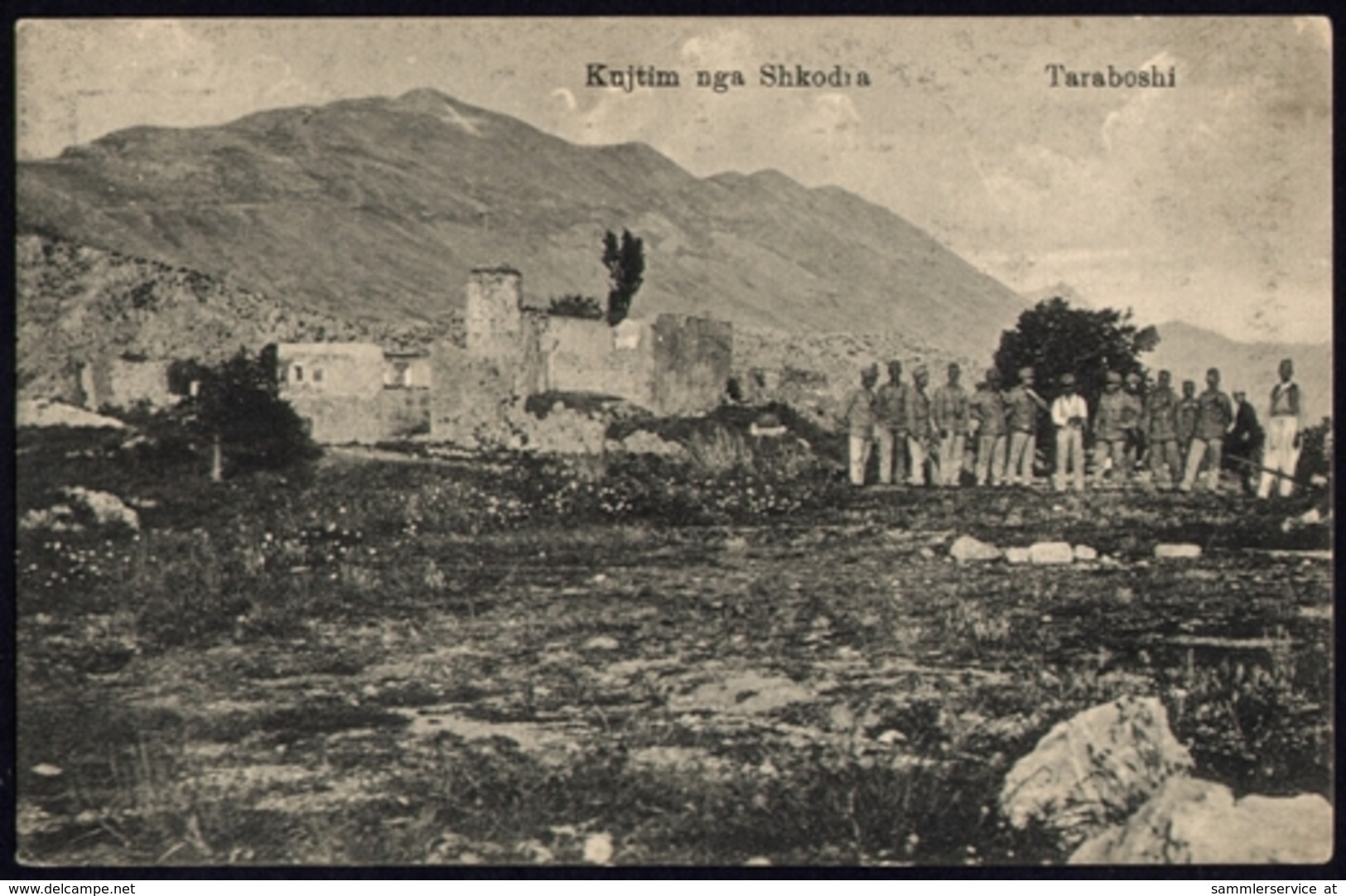 [000] Albanien / Albania, Skutari - Taraboshi, "Kujtim Nga Shkodra", K & K-Soldaten, Photo Marubbi, Um 1915 (136) - Albanien