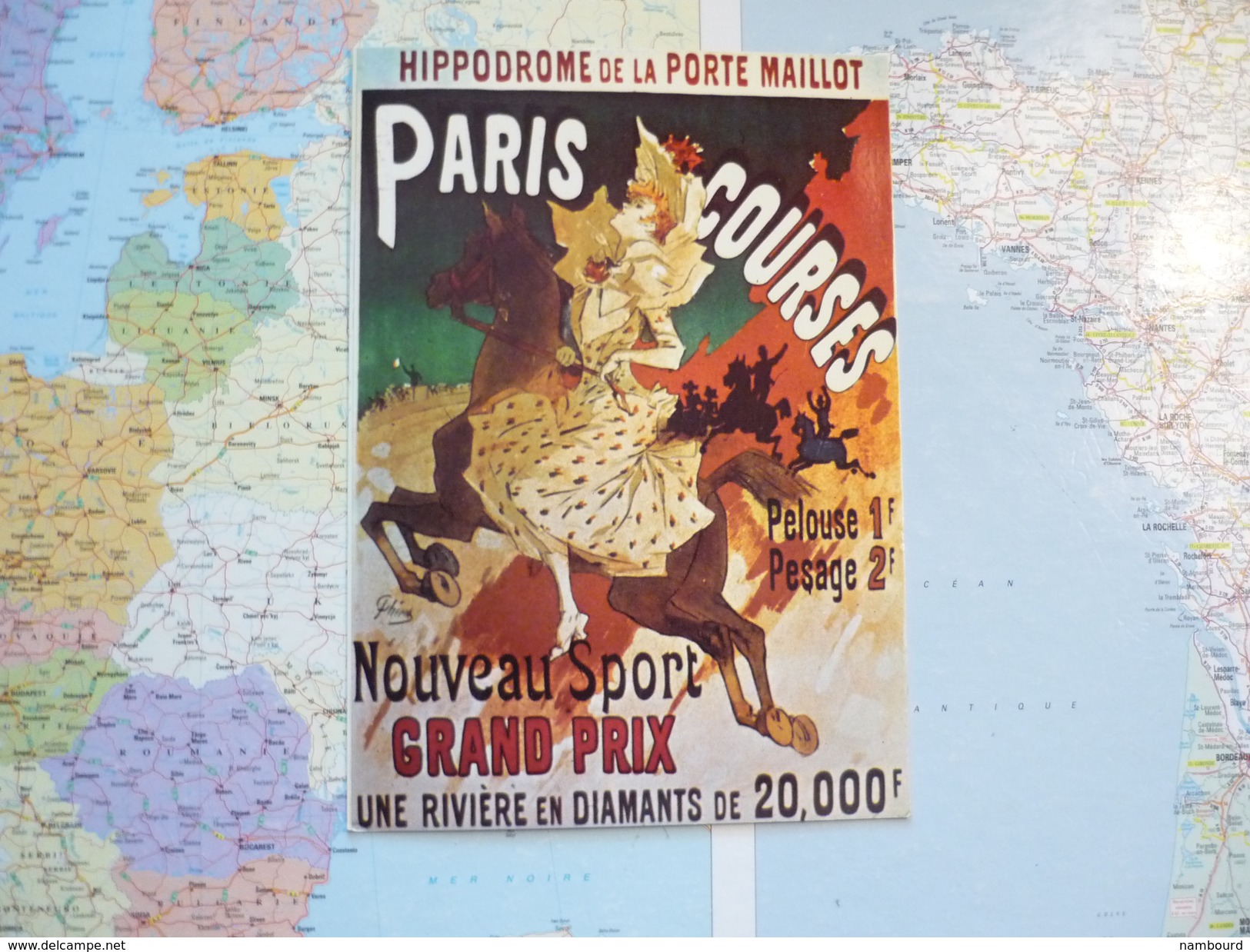 Reproduction Affiche Hippodrome De La Porte Maillot Paris Courses Grand Prix Jules Chéret - Chéret
