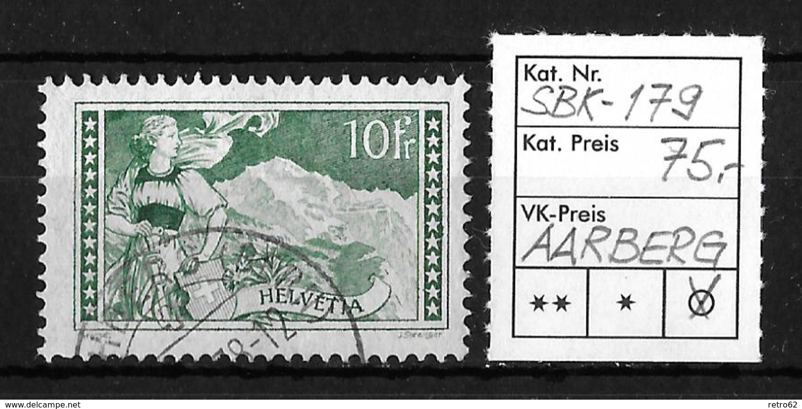 1914-1931 GEBIRGSLANDSCHAFTEN &rarr; SBK-179, AARBERG ......1938 - Gebraucht