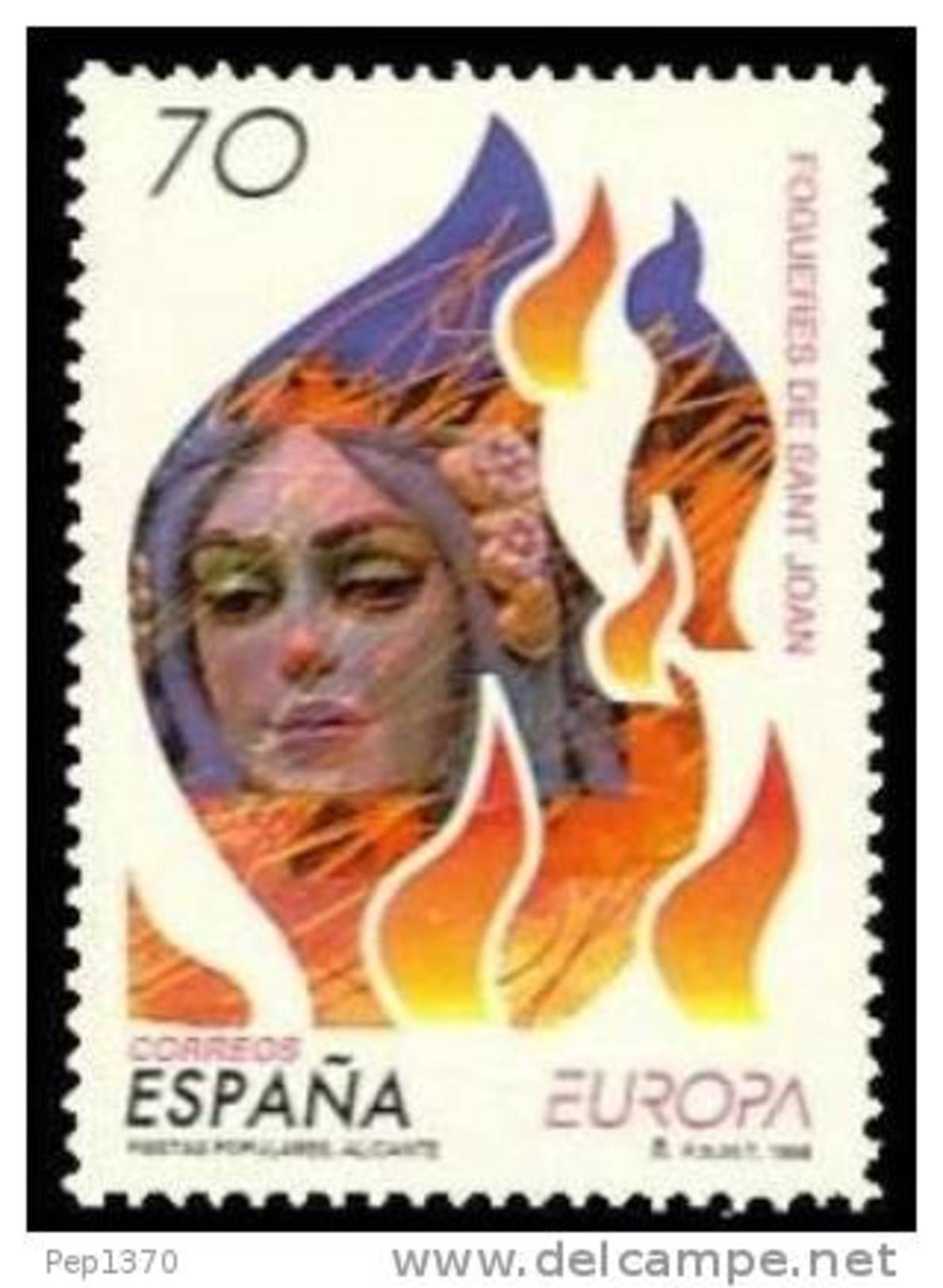 ESPAÑA 1998 - EUROPA CEPT - FIESTAS - HOGUERAS DE SAN JUAN - Edifil Nº 3542 - Yvert Nº 3117 - Otros & Sin Clasificación