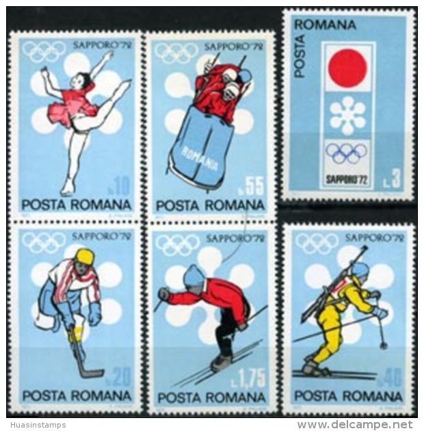 ROMANIA 1971 - Scott# 2294-9 W.Olympics Set Of 6 MNH - Unused Stamps