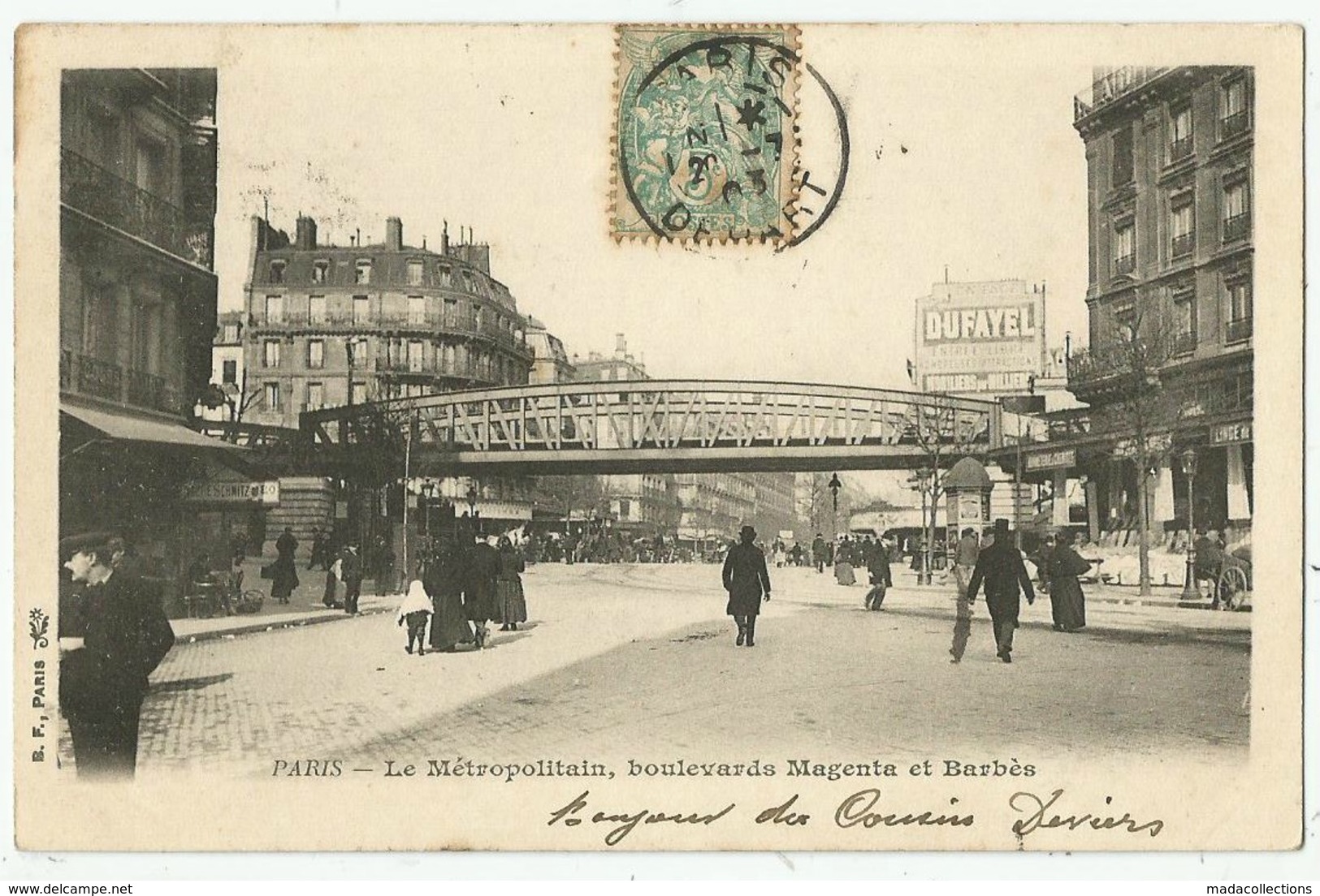 Métro  - Le Métropolitain Sur Les Boulevards Magenta Et Barbès - Metro