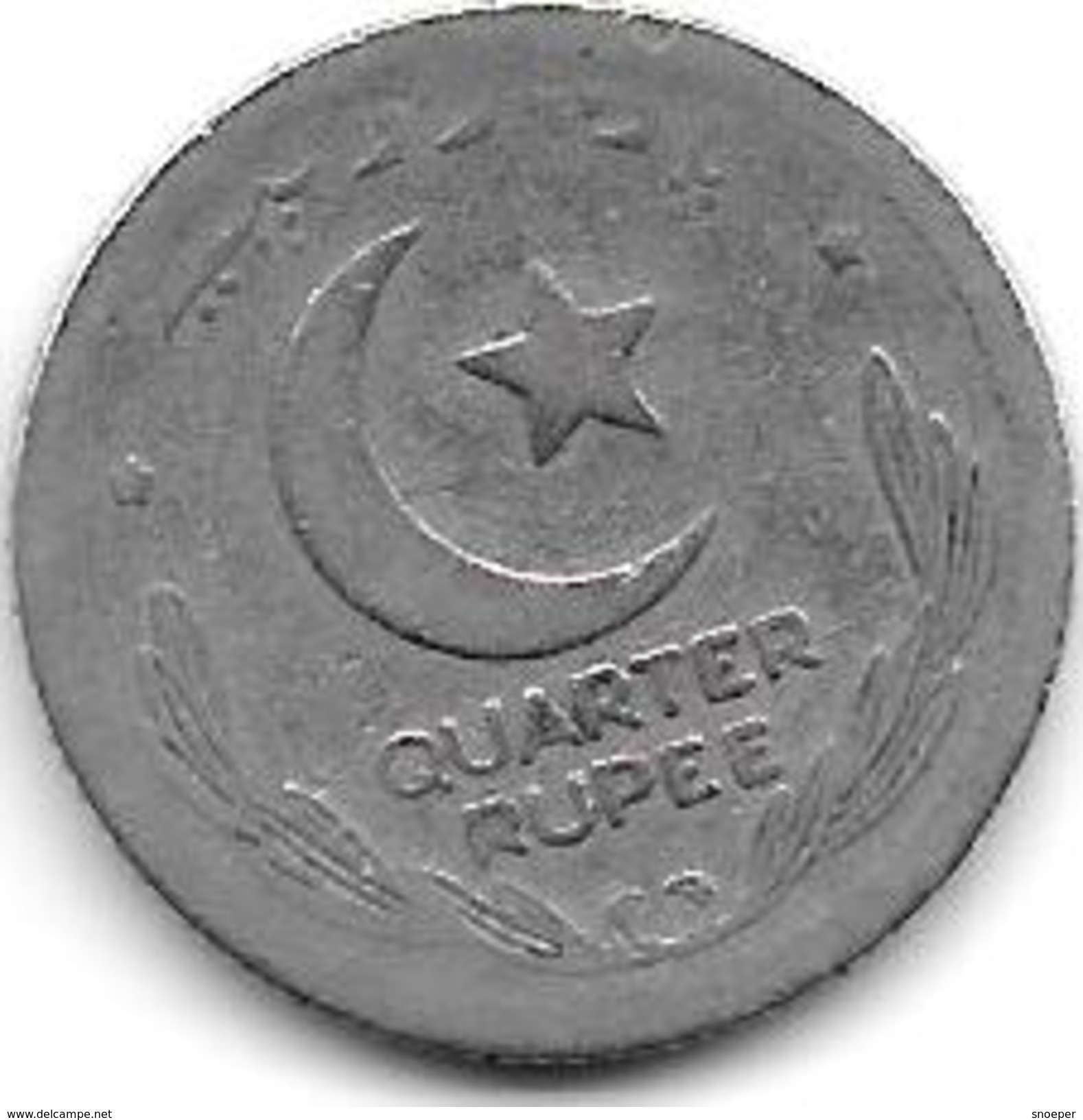 Pakistan 1/4 Rupee   1948  Km 5 - Pakistan
