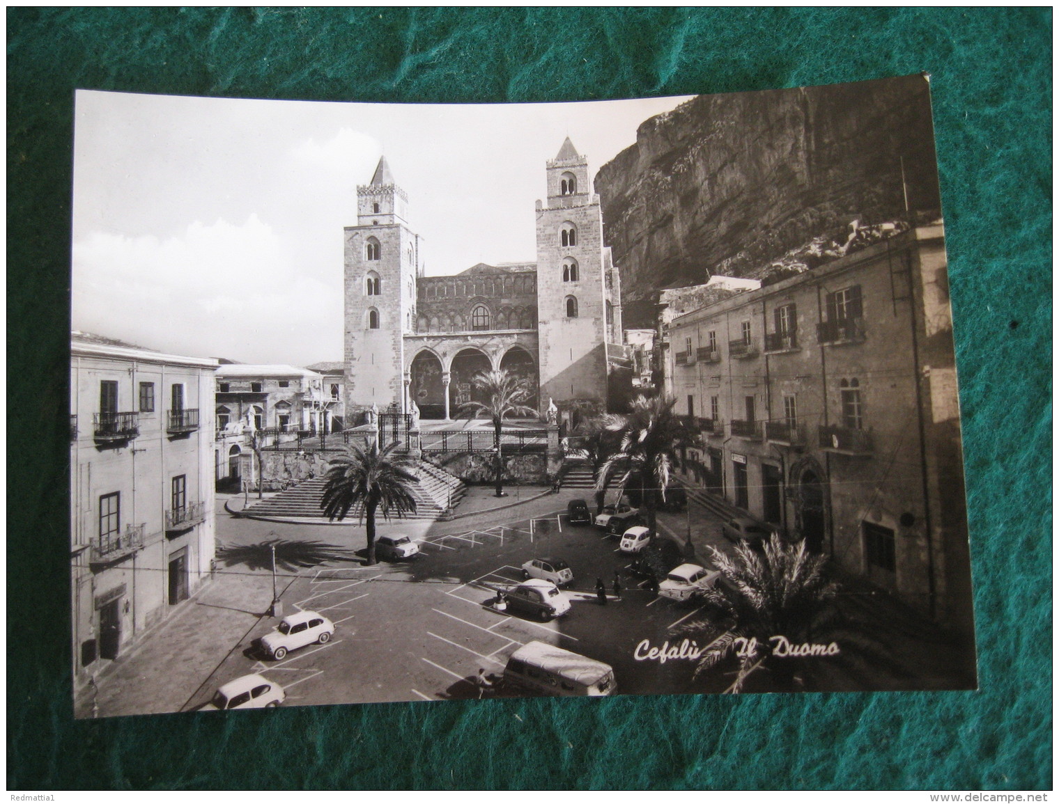 CARTOLINA  -   PALERMO CEFALU' IL DUOMO ANIMATA     B  1843 - Palermo