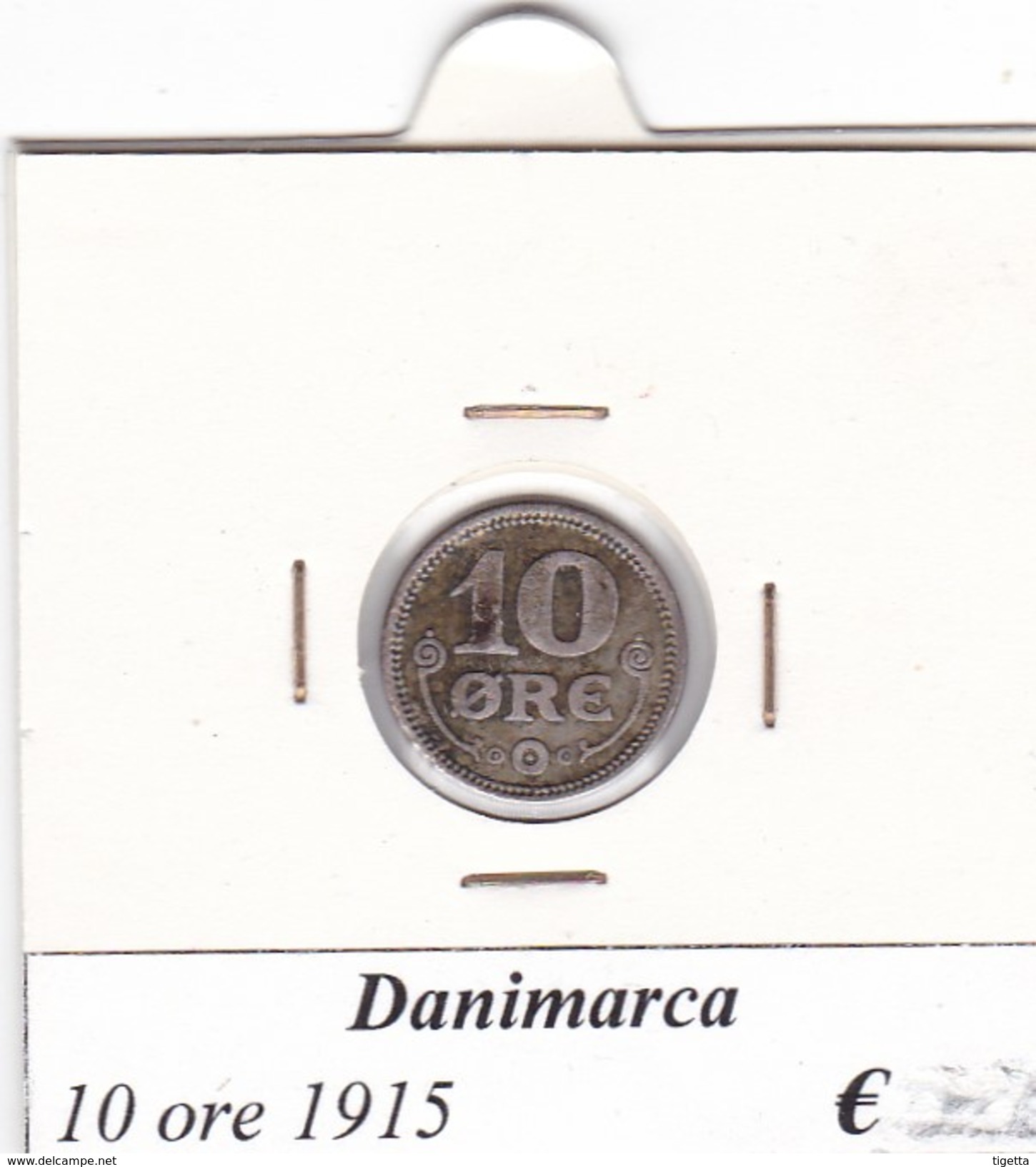 DANIMARCA   10 ORE  1915  COME DA FOTO - Danimarca