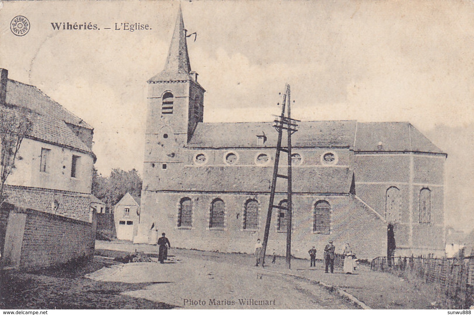 Wihéries - L'Eglise (animée, Photo Marius-Willemart, 1923) - Erquelinnes