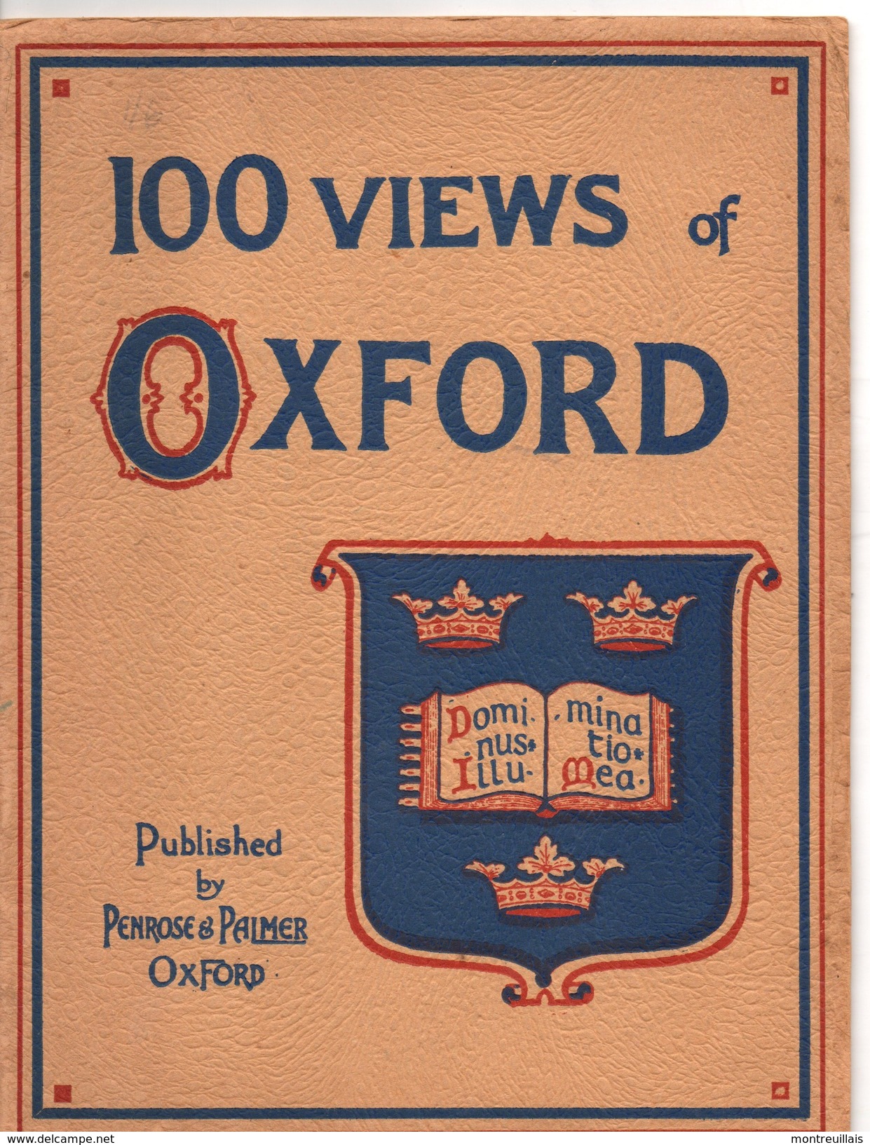 100 Views Of OXFORD, Published By PENROSE And PALMER, Dominus Illuminatio Mea, Couverture Cartonnée Souple, 30 Pages - Photographie