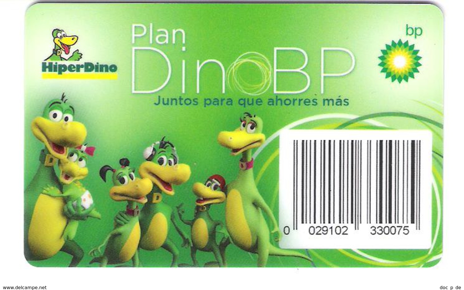 Spain - Membership Card - HiperDino - BP Petrol - Comic Dino Family - Gift Cards