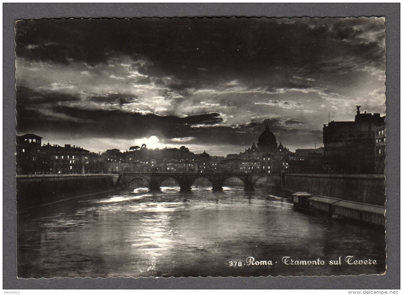 1955 ROMA TRAMONTO SUL TEVERE FG V  SEE 2 SCANS - Fiume Tevere