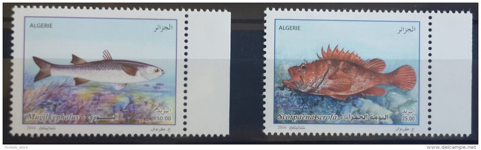 Algeria 2016 NEW MNH Complete Set 2v. - Fishes - Algérie (1962-...)