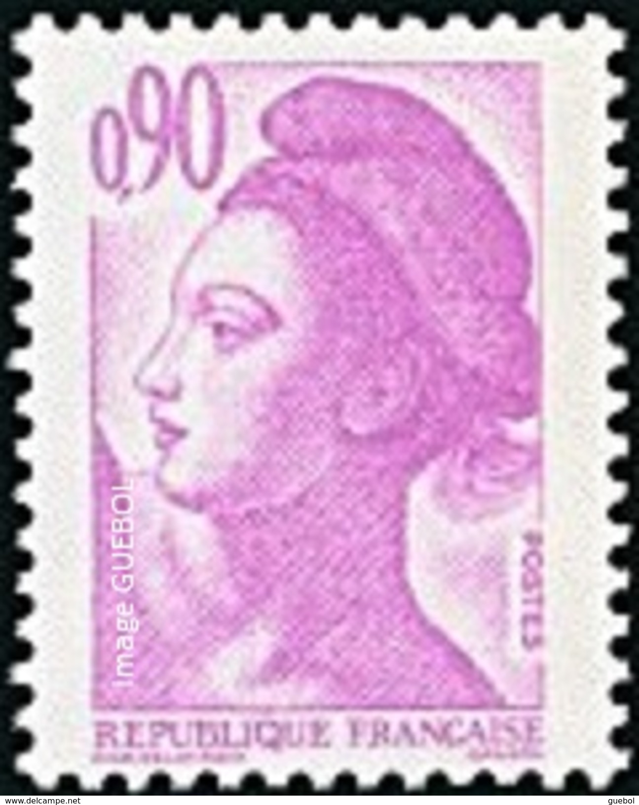 France Liberté De Gandon N° 2242 ** Le 0f.90 Violet Clair - 1982-1990 Liberté (Gandon)