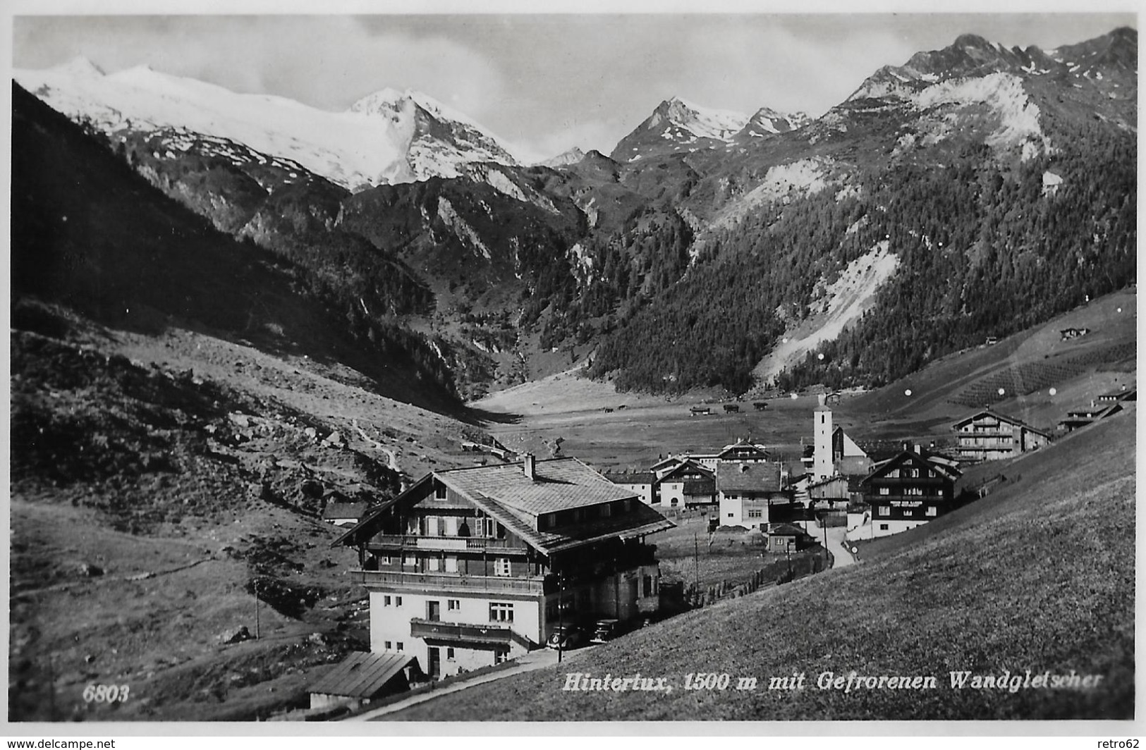 HINTERTUX &rarr; Mit Gefrorenen Wandgletscher, Echte Photographie Anno 1950 - Schwaz