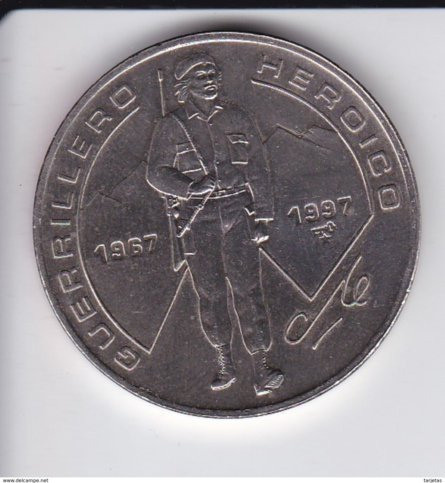 MONEDA DE CUBA DE 1 PESO DEL CHE GUEVARA 1967-1997 GUERRILLERO HEROICO (COIN) SIN CIRCULAR-UNCIRCULATED - Cuba