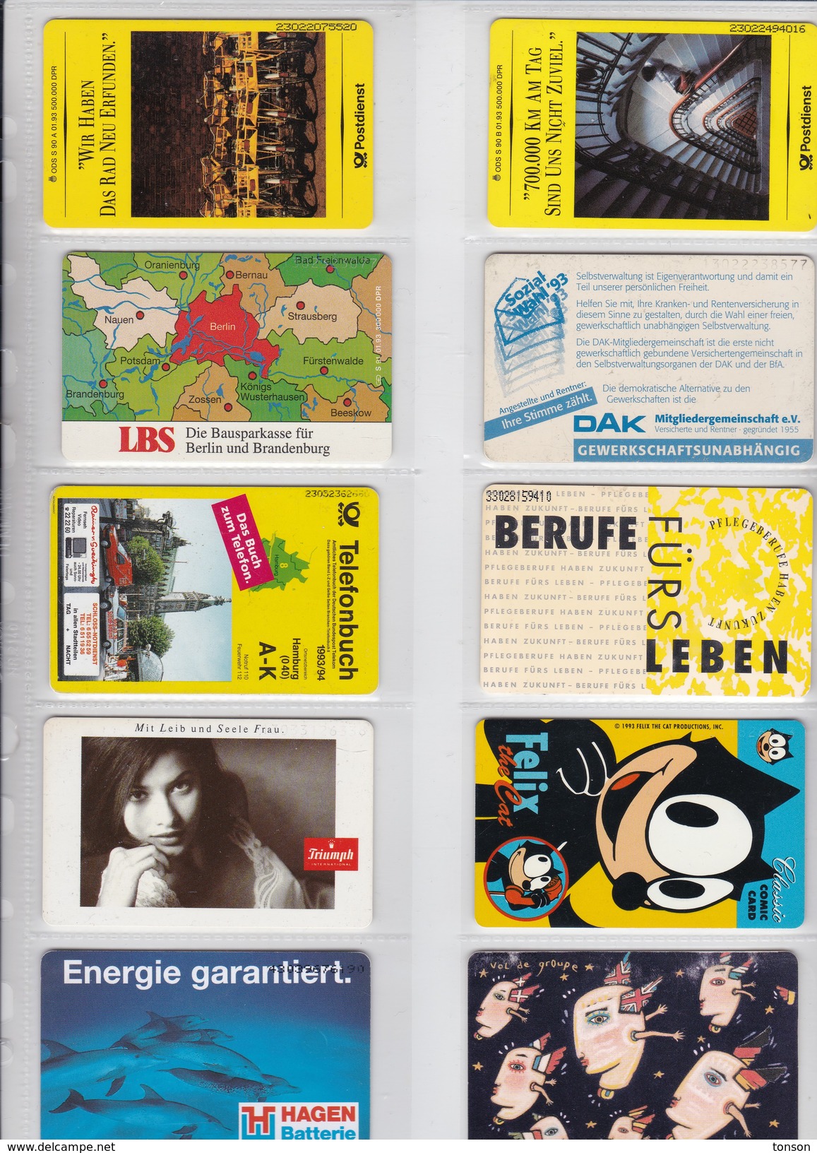 Germany, 10 Different Cards Number 2, Lingerie, Dolphin, 2 Scans. - [6] Colecciones