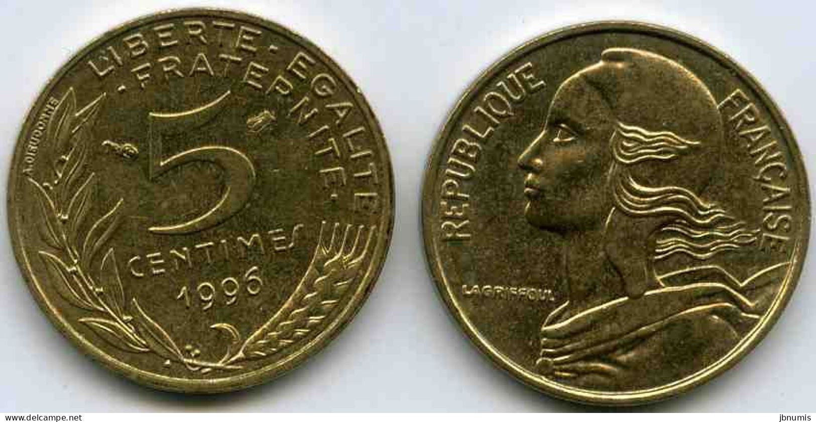 France 5 Centimes 1996 4 Plis GAD 175 KM 933 - 5 Centimes