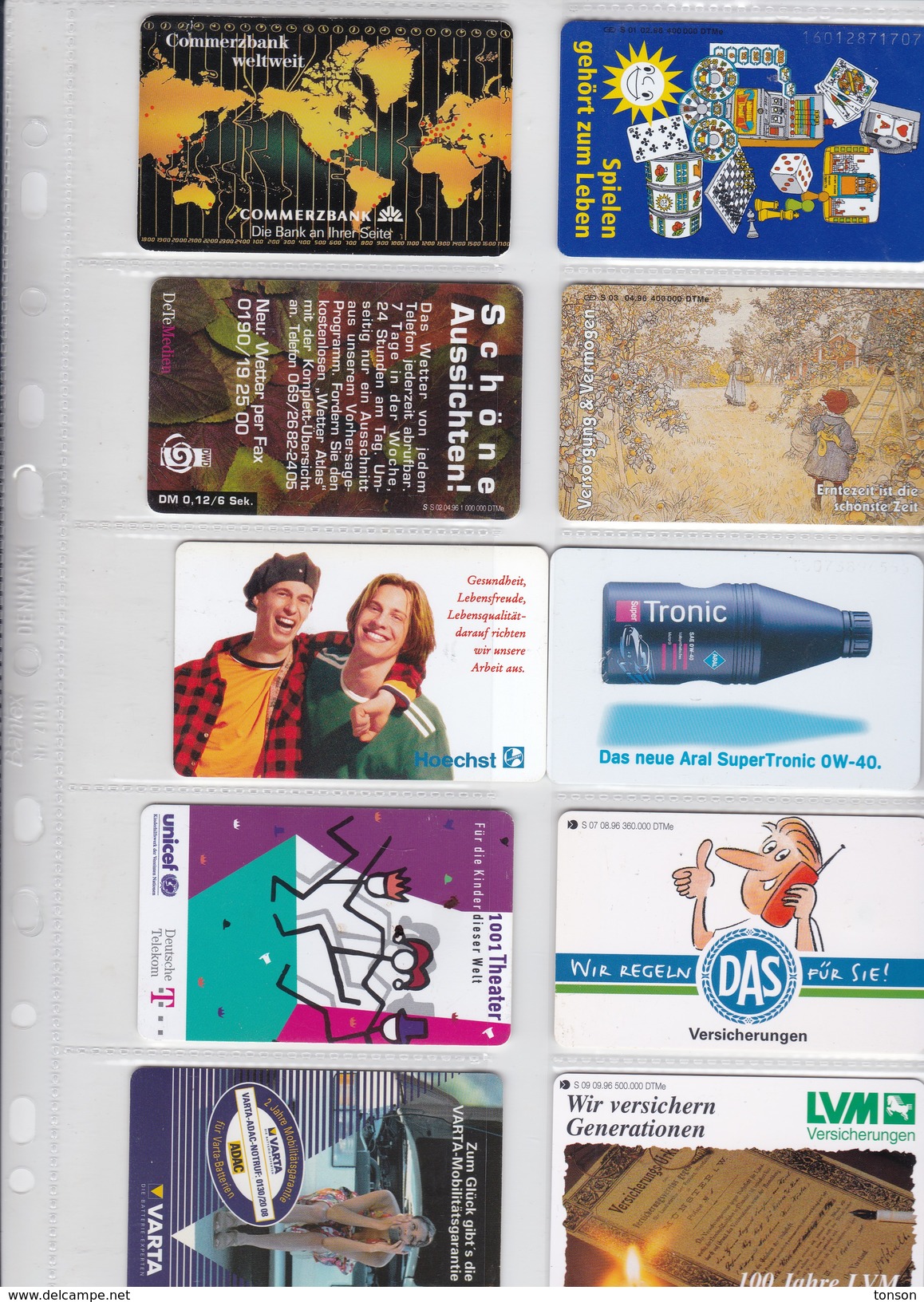 Germany, 10 Different Cards Number 14, Unicef, ARAL, Bank, Woman, 2 Scans. - [6] Colecciones