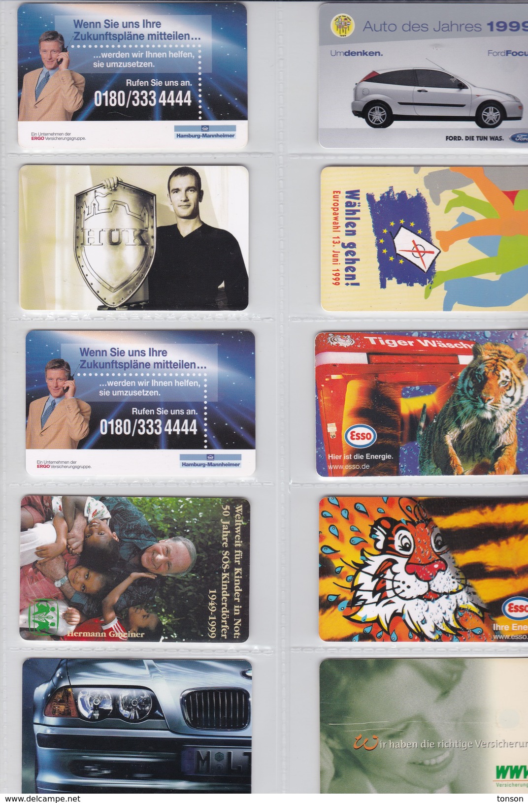 Germany, 10 Different Cards Number 16, Ford Focus, Tiger, BMW, 2 Scans. - [6] Colecciones