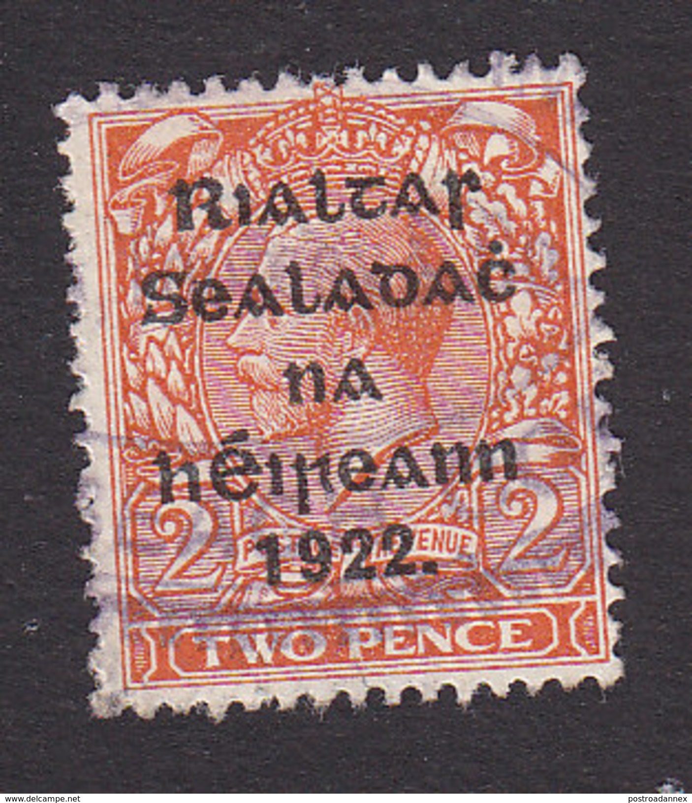 Ireland, Scott #16, Used, British Stamp Overprinted, Issued 1922 - Usati