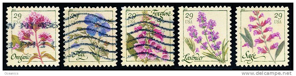 Etats-Unis / United States (Scott No.4505-09 - Fleur / Flower) (o) Série / Set - Usati