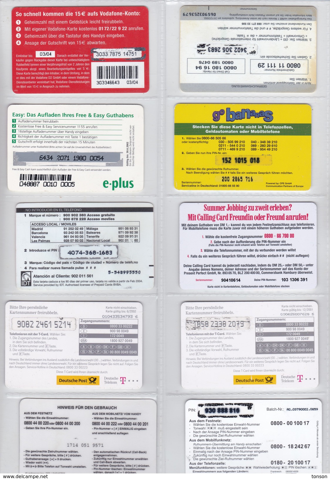 Germany, 10 Different Cards Number 21, Globe, Galaxy, Universe, Marlboro, 2 Scans. - [6] Colecciones