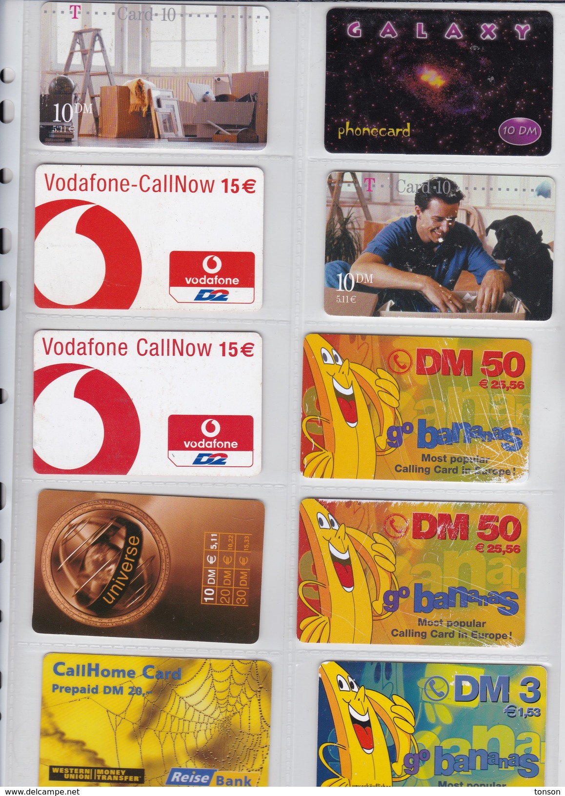 Germany, 10 Different Cards Number 22, Dog, Galaxy, Universe, Bananas (scratched And Writing), 2 Scans. - [6] Colecciones