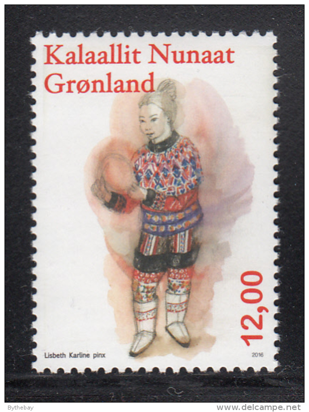 Greenland MNH 2016 12k Woman In Patterned Sweater Playing Instrument - Nuevos