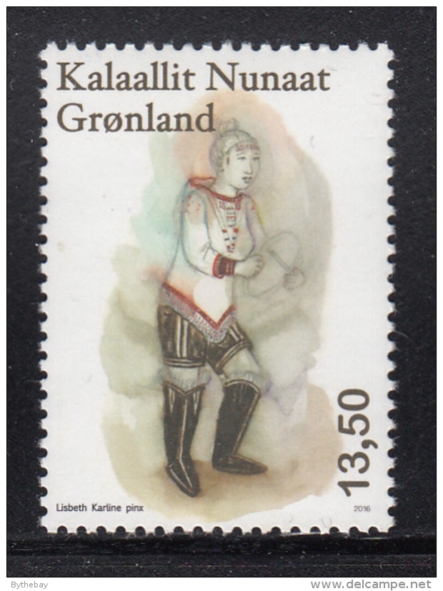 Greenland MNH 2016 13.50k Woman In White Sweater Playing Instrument - Neufs