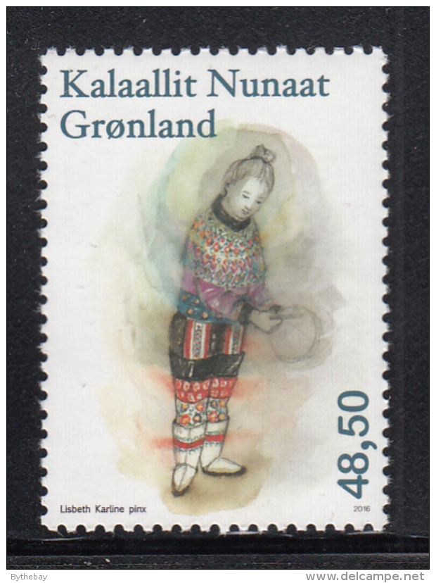 Greenland MNH 2016 48.50k Woman In Patterned Sweater Playing Instrument - Nuevos