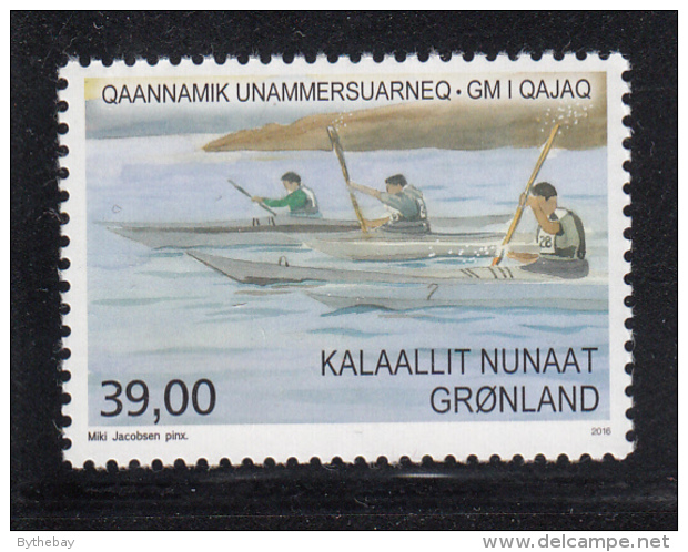 Greenland MNH 2016 39k Kayakers - Sports - Nuevos