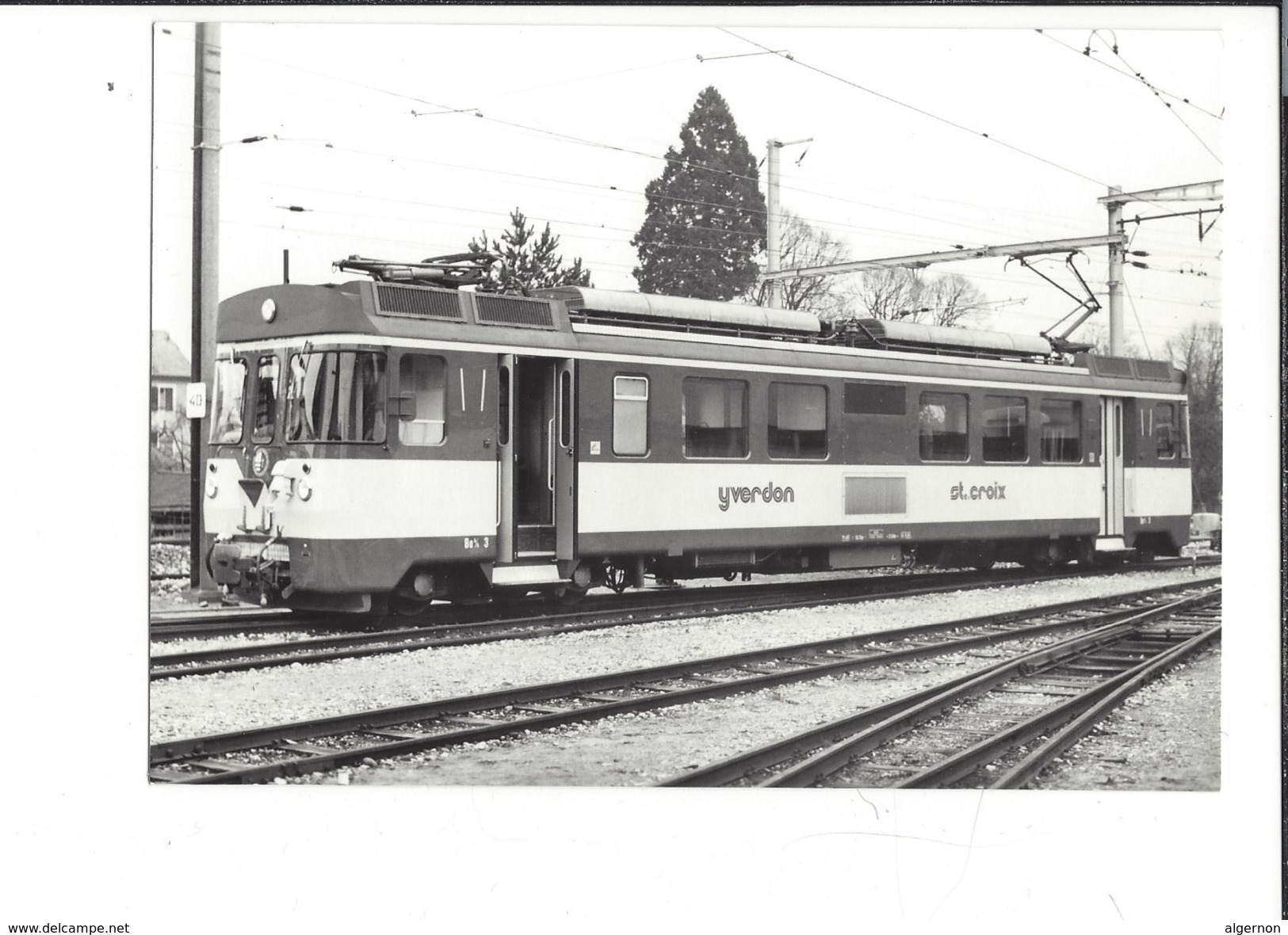 16580 -  Train Be 4/4 3 Au Dépôt D'Yverdon Edition BVA (format 10X 15) - Yverdon-les-Bains 