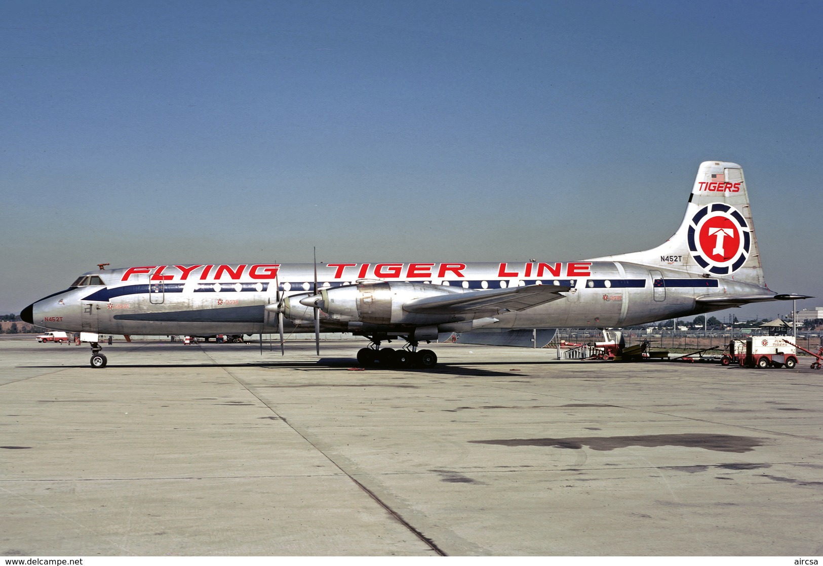 Aviation Postcard-719 - FLYING TIGER Canadair CL-44 - 1946-....: Moderne