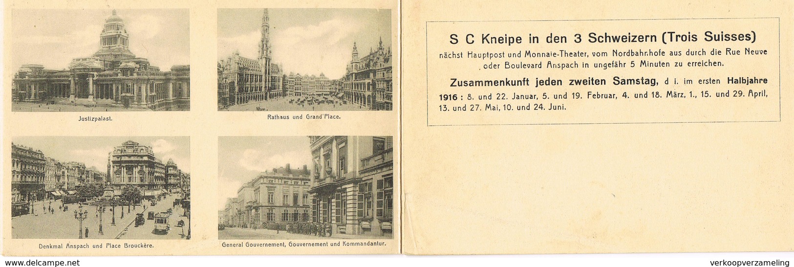 85 BRUSSEL BRUXELLES A H S C Brussel Drieluik Triptyque - Andere & Zonder Classificatie