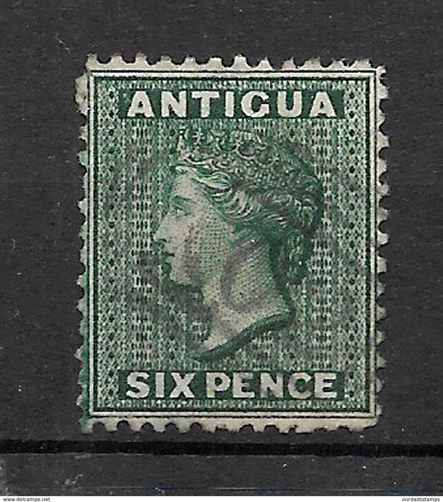 Antigua 1872 QV Definitives, 1d And 6d Crown CC Perf 12.5, Used (4975) - 1858-1960 Crown Colony