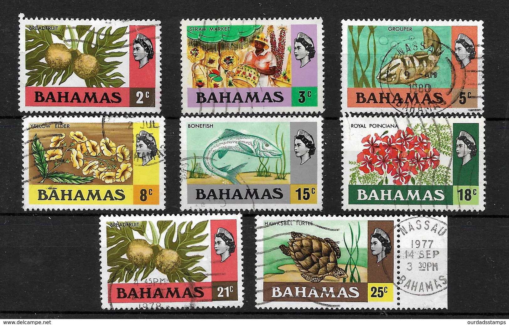 Bahamas QEII 1971 Definitives To 25c Used (4982) - 1859-1963 Colonia Británica